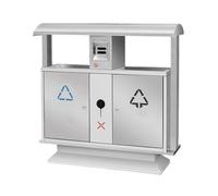 Xumh2024-3 Garbage Can Trash Can Trash Can Stainless Steel Classified Bins for Outdoor Commercial Scenic Spot