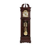Xumh2024-3 Grandfather Clock Wood Grandfather Clock Floor Mechanical Pendulum Chimes Decorative for Home for living room