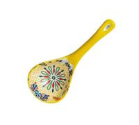 Xumh2024-3 Kitchen Tools Traditional Porcelain Sauce and Soup Ladle 21.5cm Ceramic Household Large Soup，White Easy to Clean(Yellow)