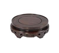 Xumh2024-3 Plant Chinese-style Round Wood Carving Base for Vase Bonsai Tea Sets Trophy(XL)