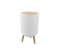 Xumh2024-3 Rubbish Bin Push-Top Lid Trash Can - Garbage Bin Removable Legs for Kitchen Bathroom Home Office(Small)