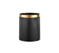 Xumh2024-3 Rubbish Bin Trash Can for Bathroom, Office Garbage for Kitchen,Open-Top Waste Bin(Black)