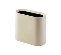 Xumh2024-3 Rubbish Bin Trash Can for Bathroom,Small Office Garbage for Kitchen,Slim Waste Bin(Beige)