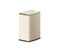 Xumh2024-3 Rubbish Bin Trash Can with Swing Lid, Rectangular Garbage for Home and Office Bathroom Bedroom(White,Small)