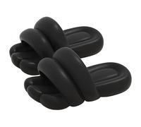 Xumh2024-3 Sliders Slippers for Shower Fashion Quirky Creative Bigfoot Sandals Men's Summer Indoor Home Slippers Women Cloud Slippers for Women(Black,38-39)