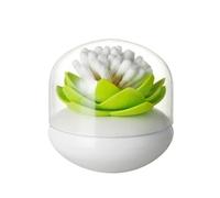Xumh2024-3 toothpick dispenser Toothpick cotton swab flower design storage container Toothpick storage tube with lid(Green)