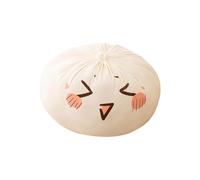 Xuminny Giant Dumpling & Steamed Bun Cushions, Soft Cozy Sleeping Stuffed Pillows with Lovely Faces, Big Dumpling Food-Themed Plush Toy For Sofa Accessory (Color-A)