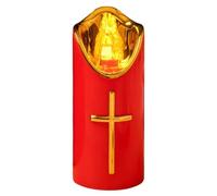 Xuminny LED Grave Lights for Outdoors, Grave Candles Flickering Effect Like Real Candle, Reusable Cemetery Candle, Memorial Candle, Battery Operated Grave Lamp (Red)