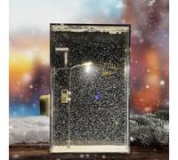 Xuminny Snowy Night Flowing Night Light, Snowy Night Street Lamp DIY Handmades Christmas Nights, Desktop Christmas Snow Scenery Small Street Light Decoratoin (Multicolor)