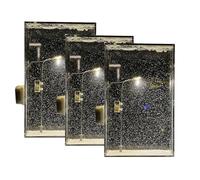 Xuminny Snowy Night Flowing Night Light, Snowy Street Lamp DIY Handmade Christmas Snow Scenery Small Street Light Decoratoin (3pcs)