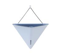 Xuminny Wall Planters For Indoor Plants, 12 Inch Large Self Watering Geometric Hanging Flower Vase With Hanger, Unique Wall Mounted Succulent Plant Planter (White)