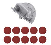 XUMIUZIY 10 Pcs Inside Corner Sanding Pad 400 Grit Drywall Tool | Semi Circular Profile, Pointed Tip Design, 9 Inch Hand Sander, Fine Polishing, Extension Pole Compatible