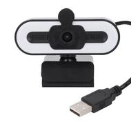 XUMIUZIY 1080P Webcam with Microphone, Computer Web Camera with Adjustable Ring Light & Private Cover, Auto Focus, 120° Wide Angle & 4P Optical Lens, USB Webcam Fo Conference, Video Call