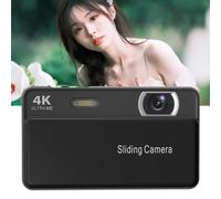 XUMIUZIY 4K 64MP Slide Digital Camera for Photography (Black) | 16X Digital Zoom, High Brightness Fill Light, 700mAh Auto Focus CCD Camera with 2.8in Display Screen for Travel