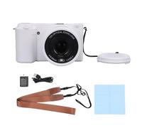XUMIUZIY 4K Digital Camera for Photography, 64MP Anti Shake Mirrorless with 3 Inch Flip Screen, 20X Zoom, Built in LED Flash, Various Filters, Time Lapse Recording (White)