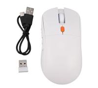 XUMIUZIY 6 in 1 AI GPT Mouse 6 Key, Support Voice Input, Live Transcription, Translation, PPT Creation, USB 2.4G, BT1, BT2 Modes, 500 MAh Ergonomic Mouse for Computer Laptop (White)