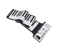 XUMIUZIY 61 Key Roll Up Portable Piano for Beginners with 128 Tones, Support MIDI Dual Keyboard Teaching Mode, Record and Playback for Learning, Composing, and Home Studio