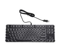 XUMIUZIY 87 Key Mechanical Gaming Keyboard, RGB Backlit, Blue Switch, Punk Style Keycaps, Water Proof, Plug Play USB for PC, Laptop, Compact Wired Keyboard for Gamers, Typists (Black)