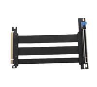 XUMIUZIY 90 Degree PCIe 5.0 X16 Riser Cable with Shielded Slots, Compatible for RTX 4090, Plug and Play Design, Outstanding Airflow, Unique Cable Protector, for PC Cases (30cm)