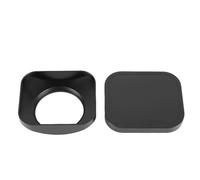 XUMIUZIY Aluminum Alloy Camera Lens Hood, Square Design for Anti Glare and Flash Compatibility, CNC Precision Machined, Portable Lens Hood Shade Protector with Cap (39mm)