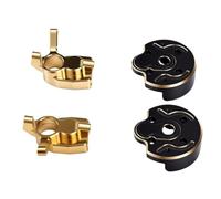 XUMIUZIY Brass Steering Knuckle Portal Covers for RC Crawler Axles | CNC Machined Black Coating, Lower Center Gravity, Wheel Weight Set, Off Road Truck Upgrade, Front Axle Only