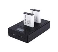XUMIUZIY Camera Battery Replacement, 1350mAh High Capacity Rechargeable Battery with LED Digital Display Dual USB Charger, Compatible for ZV 1 ZV 1 II 1F RX100 VI RX100 VII