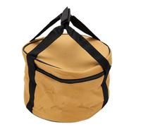 XUMIUZIY Camping Tableware Carrying Bag Outdoor Cookware Organizer | Round Portable Design, 600D Heavy Duty Fabric, Soft Padding Interior, Folding Flat for Storage, Sturdy Handle