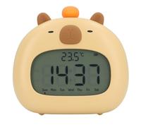 XUMIUZIY Capybara Alarm Clock for Kids, Rechargeable Tabletop Alarm Clock with Night Light, Snooze Countdown, Multiple Ringtones, Time to Wake Alarm Clock for Toddlers, Kids, Students