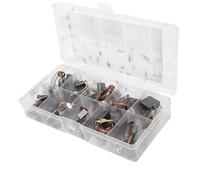 XUMIUZIY Carbon Brushes 40-Piece Set, 10 Sizes, Graphite Copper Motor Brushes for Power Tool Repair and Electric Motor Maintenance