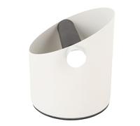 XUMIUZIY Carbon Steel Coffee Ground Knock Box Easy Cleanup Metal Coffee Knock Waste Bin Practical Lover Home Baristas (White)