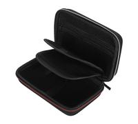 XUMIUZIY Carrying Case for New 3DS XL, 3DS, 2DS, GPD Gaming Console, Black, Nylon, Soft Shell, Zipper Closure, Top Handle and Shoulder Strap, 3 Compartments, Holds 16 Game Cards