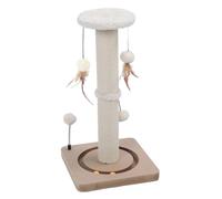 XUMIUZIY Cat Scratching Post Sturdy Interactive Play Cats Cat Tower Scratcher for Indoor, 13.19 X 13.19 X 1.3in