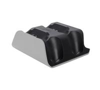 XUMIUZIY Charging Station for PS 5 Dual sense/Edge Controller, Fast Dual Controller Charging Dock with LED Indicator, Storage Stand Function, USB Cable (Grey Black)