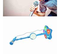 XUMIUZIY Children's Microphone with Blue Lightweight Plastic Stand for Children's Shows and Kindergarten Events