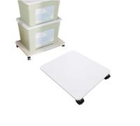 XUMIUZIY Computer Tower Stand with 4 Silent Rolling Wheels | Mobile Storage Base for 3D Printer, Fax Machine, CD Player, 40x35cm, White