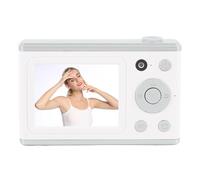 XUMIUZIY Digital Camera, 64MP 1080P Dual Lens Vlogging Camera with LED Fill Light Selfie Mirror, 2.4 Inch Color Display, 800mAh Battery, Filter Effects for Kids Teens Adult (White)