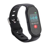 XUMIUZIY Digital Voice Recorder, Voice Activated Bracelet Recording Device with 0.96 Inch Screen and Bluetooth, Noise Reduction,188 Languages Transcription for Meetings (16G)