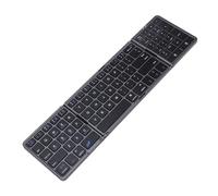 XUMIUZIY Foldable Bluetooth Keyboard with Touchpad, Portable Tri-Folding Keyboard with 150mAh Battery for Laptop PC Tablets, Type C Charging, Connect Up to 3 Devices (Grey)