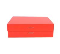 XUMIUZIY Gift Box with Magnetic Closure Lids, Ribbon Filp Open Small Valentines Box for Wedding, Christmas, Halloween, Birthday Gift Packging, 10.24x7.36x3.15in (Red)