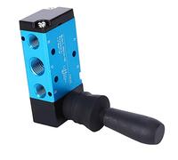 XUMIUZIY Hand Lever Pneumatic Valve 5 Way 2 Position Air Manual | Manual Directional Control, 1/4in Air Inlet, Compressed Air System, Sturdy Aluminum Body, Industrial Pneumatics