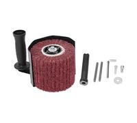 XUMIUZIY Handheld Metal Burnishing Machine Sturdy Grinder Attachment for Rust Removal and Scratch Polishing, Safe and Easy to Operate, Great for Home Improvement, Black Stainless Steel 80 Grit