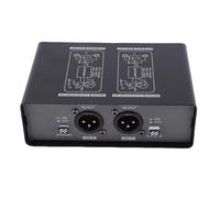 XUMIUZIY Hum Eliminator Box, 2 Channel Ground Loop Noise Isolator Noise Filter, 3 Level Gain Adjustment, for Performance, Conference, Recording, Home