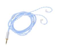 XUMIUZIY IEMs Upgrade Cable, 8 Strands Cable for ZSN PRO EDX ZS10 PRO | 6N Single Crystal Copper Silver Plated Wire, 3.5mm Gold Plated Plug, QDC Connector for CCA IEMs, Preformed Ear Hooks