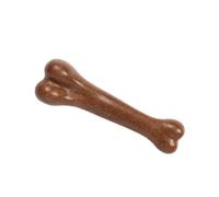 XUMIUZIY Interactive Meat Scented Dog Chew Bone for Teeth Cleaning (Brown) | Sawdust Infused Material, Puppy Teething Relief, Aggressive Chewer Tough, Simulated Real Bone Shape