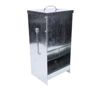 XUMIUZIY Large Capacity Rabbit Trough Feeder Rain Proof Design for Outdoor Bunny Food Dispenser Galvanized 31.5 X 15.5 X 13cm