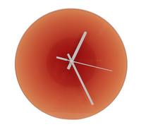 XUMIUZIY Large Non Ticking 12 Inch Sunset Wall Clock Battery Operated Silent for Classroom (Orange)