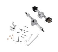 XUMIUZIY Lightweight Front Rear Axles for SCX30, Durable Aluminum Alloy Construction, Improve Stability for 1/30 RC Crawler Car, Silver