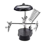 XUMIUZIY Magnifying LED Helping Hand Clamp, Adjustable Soldering Station for Electronics Repair