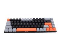 XUMIUZIY Mechanical Gaming Wired Keyboard, 60 Percent 68 Keys RGB Keyboard with Blue Switch, Three Colors of the Key Cap, Ghosting Protection, for PC Laptop Computer (Orange Gray Black)