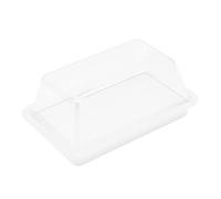 XUMIUZIY Plastic Butter Storage Box with Lid and Knife (square | Compact Refrigerator Design, Freshness Locking Lid, Clear View Window, Kitchen Counter Organizer